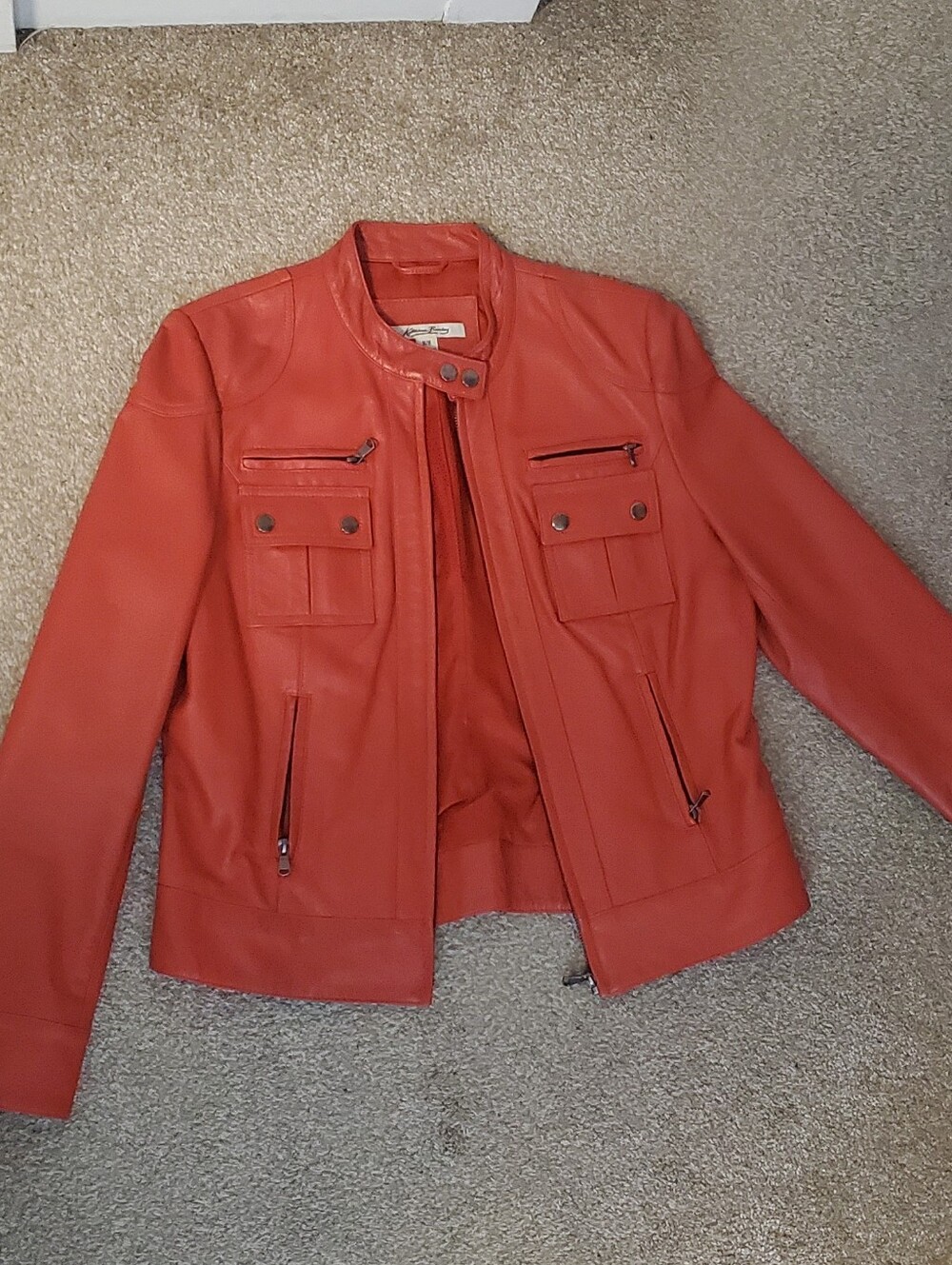 Genuine Leather Katherine Barclay Jacket - Red - Picture 3 of 6